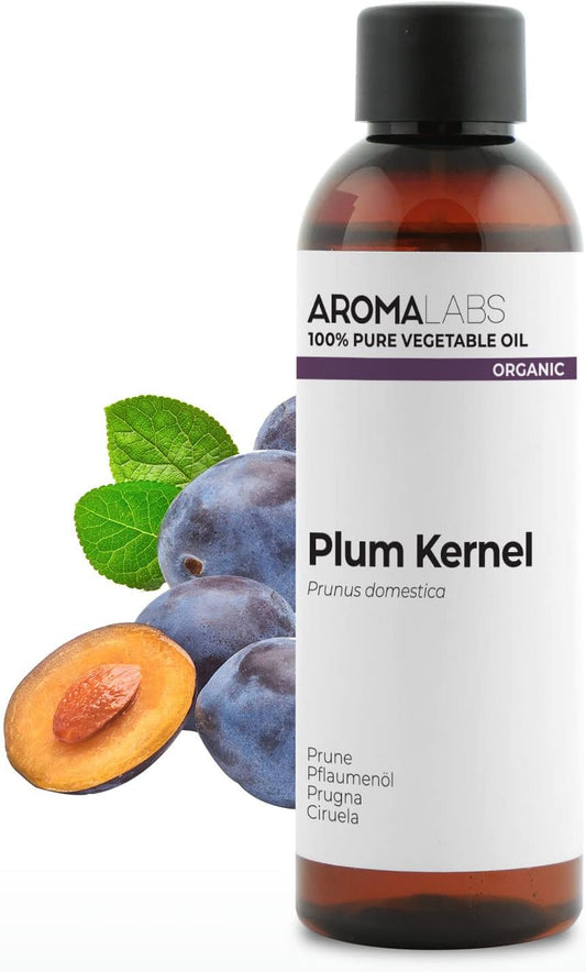 100% Organic Cold Pressed Plum Kernel Oil - 100Ml - Pure, Natural, from Organic Farming - , Neutral